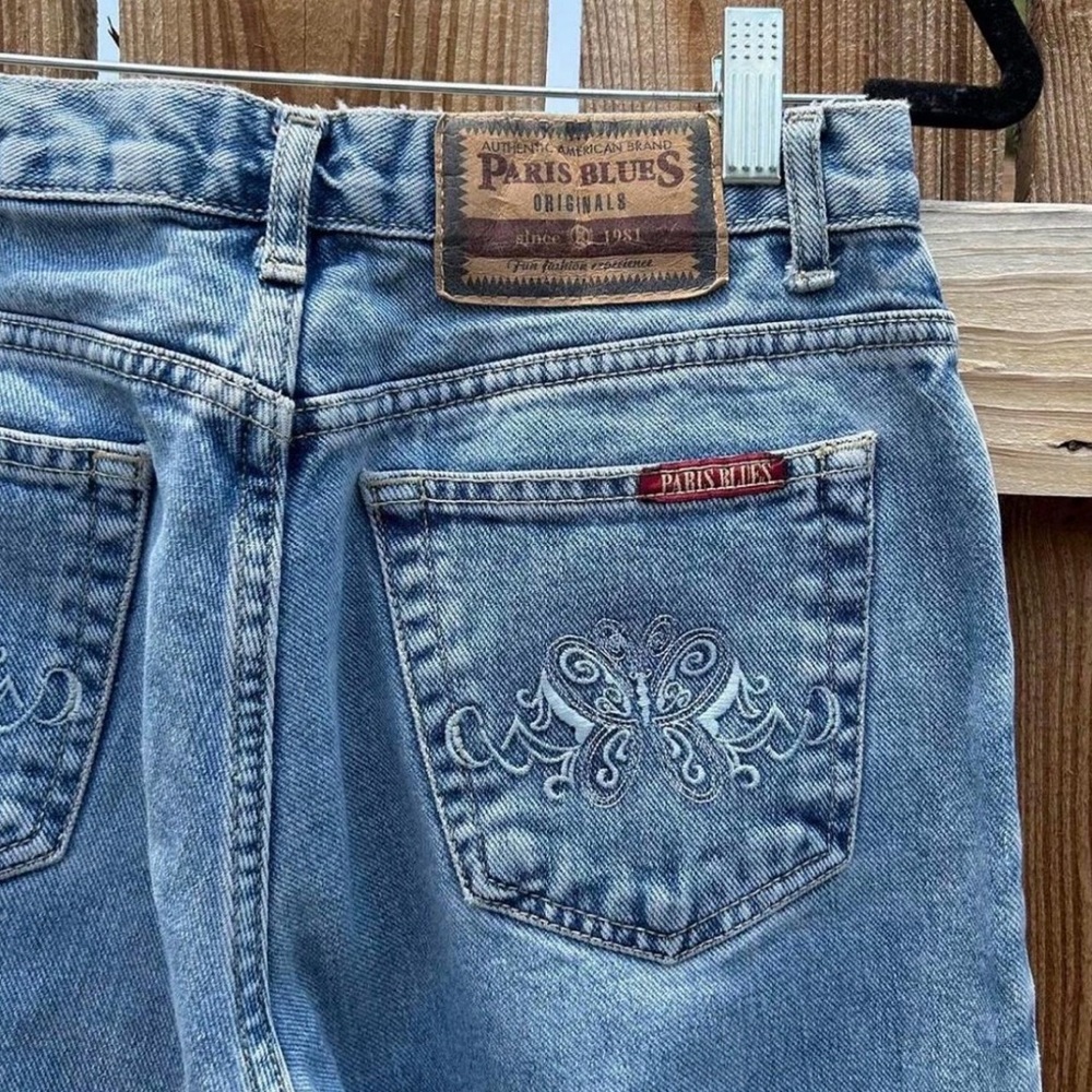 Paris Blues Butterfly Embroidered Denim Jeans